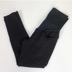 Bamboo Jeans maternity black ankle crop jeans